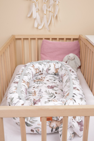 Cuib Bebelusi Waffle 80x45 Deers Mint cu Pernuta [5]