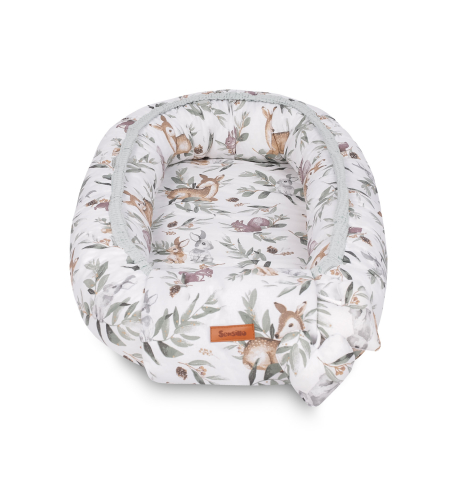 Cuib Bebelusi Waffle 80x45 Deers Mint cu Pernuta [3]