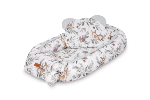 Cuib Bebelusi Waffle 80x45 Deers Mint cu Pernuta [1]