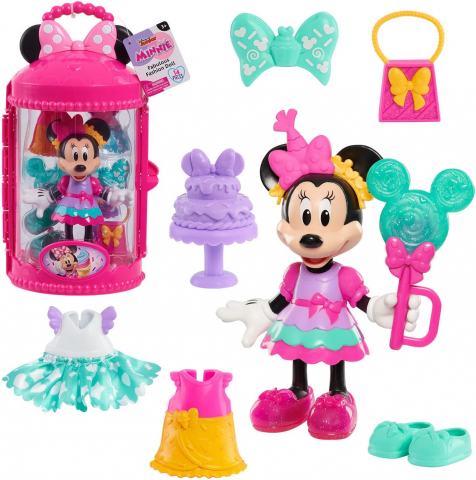 Disney Minnie Mouse – Păpușă cu 3 Ținute și Accesorii, Set Sweet Party [1]