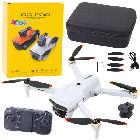 Jucarii cu telecomanda (RC) - Drona cu camera D6 PRO LED Aplicatie, 14 ani+
