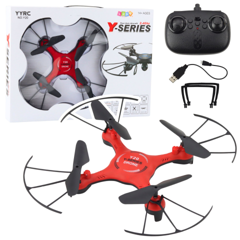 Jucarii cu telecomanda (RC) - Drona cu telecomanda Y20 UFO rotatie 360 si lumini, 14 ani+