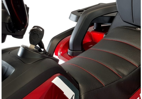 ATV Electric Quad XMX607 Roșu Lucios, 4 Motoare, Roți EVA și Scaun Piele [5]
