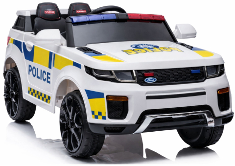 Vehicule electrice copii - Mașină electrică de poliție pentru copii BBH-021, Alb