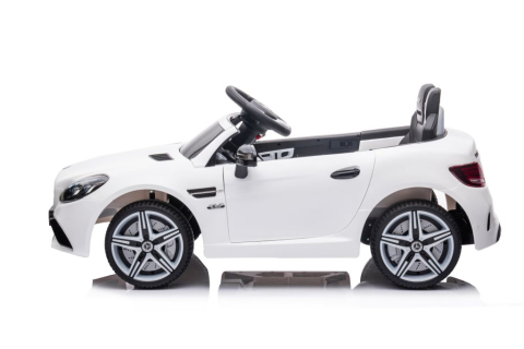 Mașină electrică Mercedes SLC 300 Alb, 2x45W, scaun piele, roti EVA [5]