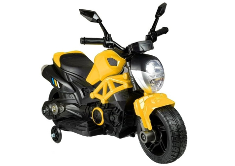 Vehicule electrice copii - Motocicletă electrică GTM1188 Galben, 6V, Ideală pentru Copii