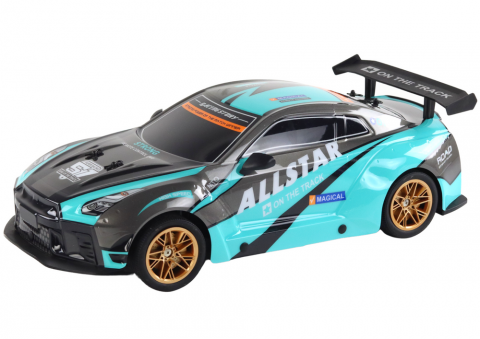 Masinute R/C - Masina sport cu telecomanda 1:10 TURCOAZ NEGRU viteza 25 km/h