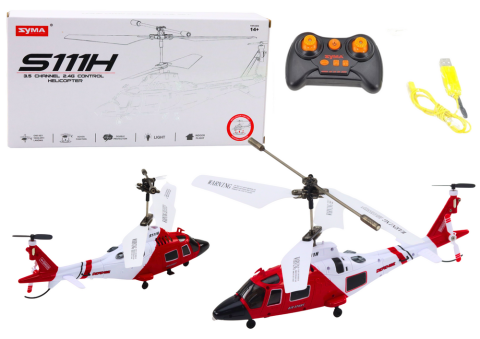 Jucarii cu telecomanda (RC) - Elicopter cu telecomanda Syma S111H Gyroscope Rosu, 14 ani+