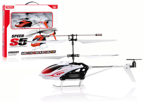 Jucarii cu telecomanda (RC) - Elicopter cu telecomanda Syma S5 RC White, 14 ani+