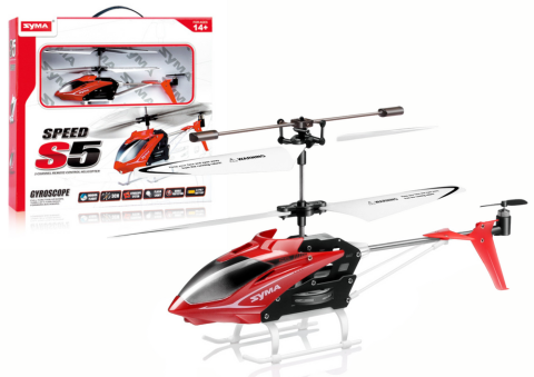 Jucarii cu telecomanda (RC) - Elicopter cu telecomanda Syma S5 Rosu, 14 ani+