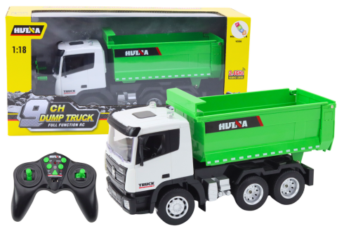 Jucarii cu telecomanda (RC) - Excavator cu telecomanda Basculanta 1:18 Verde, 8 ani+