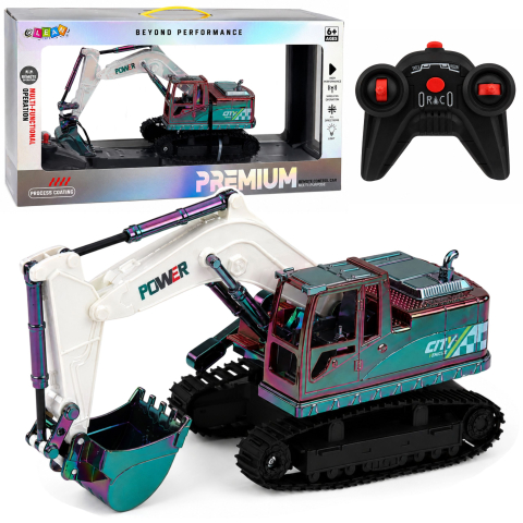 Jucarii cu telecomanda (RC) - Excavator cu telecomanda Chameleon cu brat mobil 1:14, 6 ani+