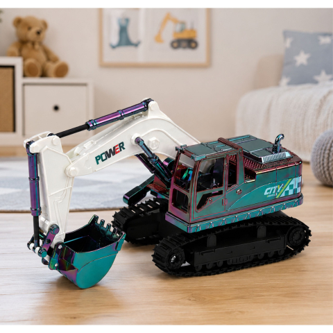 Excavator cu telecomanda Chameleon cu brat mobil 1:14, 6 ani+ [2]