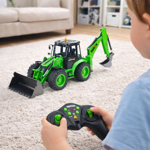 Excavator cu telecomanda Huina 1:14 cu lumini si sunete, 8 ani+ [5]