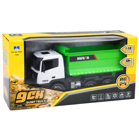 Excavator cu telecomanda Huina Basculanta Verde 1:18, 8 ani+ [7]