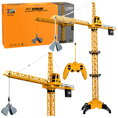 Jucarii cu telecomanda (RC) - Excavator cu telecomanda macara de constructii 71 cm, 3 ani+
