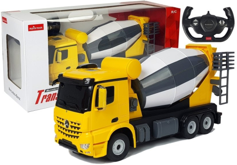 Jucarii cu telecomanda (RC) - Excavator cu telecomanda Mercedes-Benz Arocs Rastar 1:14, 6 ani+