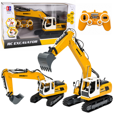 Jucarii cu telecomanda (RC) - Excavator cu telecomanda pe senile cu lumini si sunete 1:16, 6 ani+