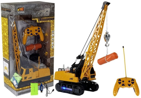 Jucarii cu telecomanda (RC) - Excavator cu telecomanda si brat mobil cu lumini, 3 ani+