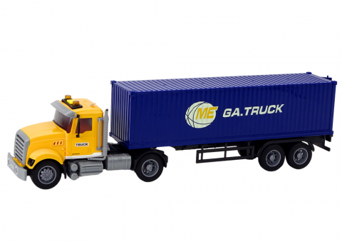 Jucarii Copii - camion-tir-galben-remorca-detasabila-lumini-sunete-Bebelul