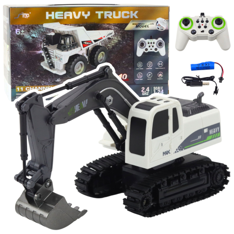 Jucarii cu telecomanda (RC) - Excavator RC Crawler Heavy Truck 1:24 lumini si sunete