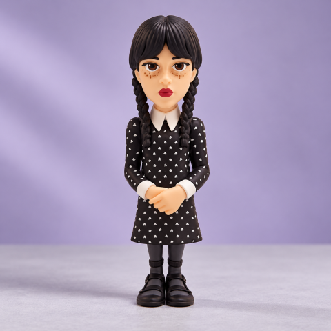 Figurina de colectie Wednesday Addams MINIX, aproximativ 12 cm, licenta oficiala MGM, 3 ani+ [7]