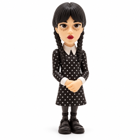 Figurina de colectie Wednesday Addams MINIX, aproximativ 12 cm, licenta oficiala MGM, 3 ani+ [8]