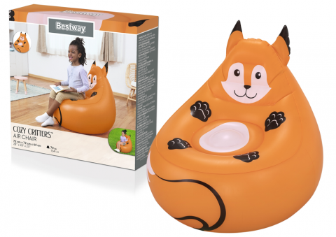 Jucarii Copii - Fotoliu gonflabil Fox 72 x 72 x 64 cm Bestway 75116