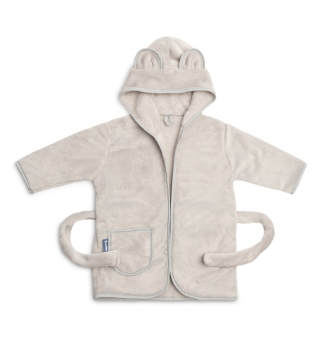 Halat de baie Soft Teddy Bear Grey – cu gluga si urechi [1]