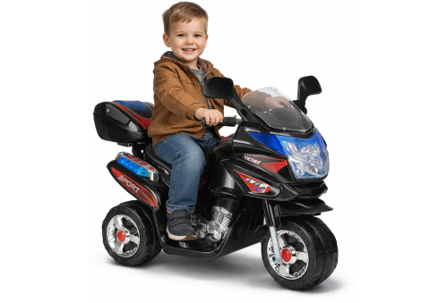 Motocicletă electrică pentru copii HC8051 Black, 6V, Negru [7]