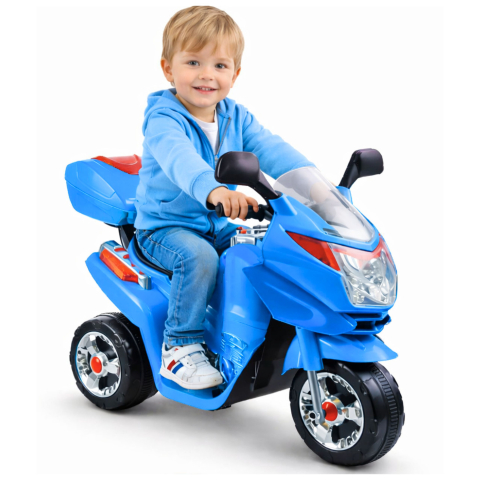Motocicletă Electrică pentru Copii HC8051 Albastru, Faruri și Panou Muzical [6]