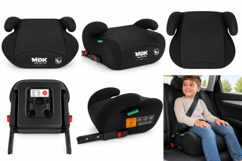 Inaltator auto copii MDK OG105A cu ISOFIX, i-Size ECE R129/04, 125-150 cm, 22-36 kg, negru [1]