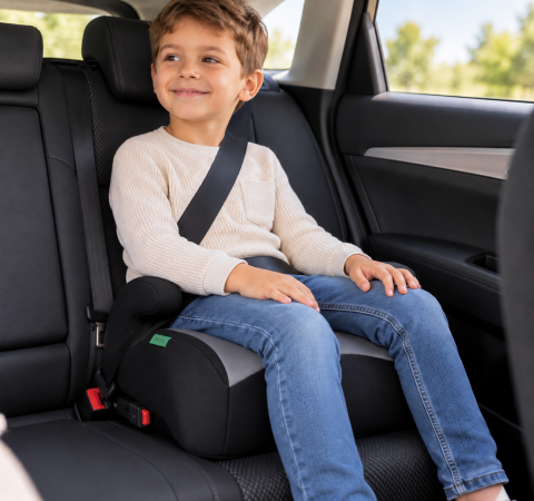 Inaltator auto copii MDK OG105A cu ISOFIX, i-Size ECE R129/04, 125-150 cm, 22-36 kg, negru/gri [5]