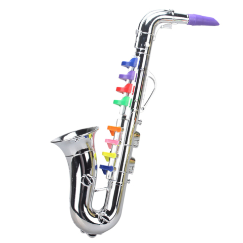 Instrument muzical pentru copii - saxofon argintiu [2]