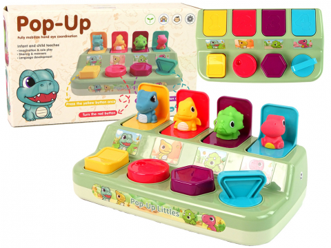 Jucarii Copii - Jucărie de dexteritate pop-up pentru copii mici, cu dinozauri.