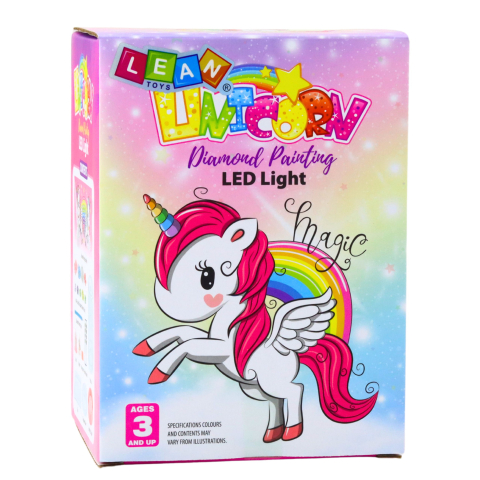 Lampa de veghe Unicorn in borcan Diamond Painting DIY, 3 ani+ [3]