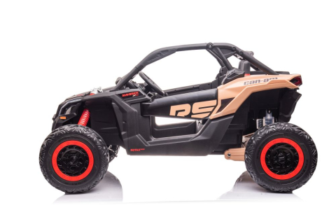 Buggy Electric Can-am RS DK-CA001 4x4, Baterie 2x24V, 4 Motoare 200W, Scaun Piele, Roti EVA, Negru, 3 ani+ [2]