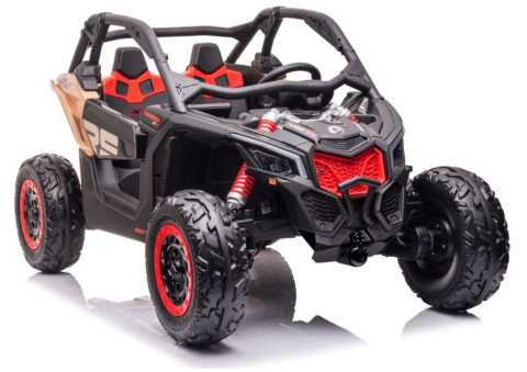 ATV & BUGGY electrice - Buggy Electric Can-am RS DK-CA001 4x4, Baterie 2x24V, 4 Motoare 200W, Scaun Piele, Roti EVA, Negru, 3 ani+