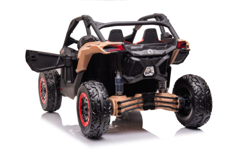 Buggy Electric Can-am RS DK-CA001 4x4, Baterie 2x24V, 4 Motoare 200W, Scaun Piele, Roti EVA, Negru, 3 ani+ [5]