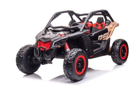Buggy Electric Can-am RS DK-CA001 4x4, Baterie 2x24V, 4 Motoare 200W, Scaun Piele, Roti EVA, Negru, 3 ani+ [3]
