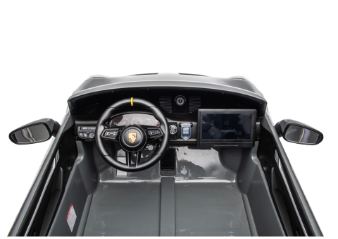 Masinuta Electrica Porsche GT3 24V, Gri, cu telecomanda, Roti EVA, Scaun Piele Ecologica, Lumini LED, MP3, USB, Bluetooth 3 ani+ [10]