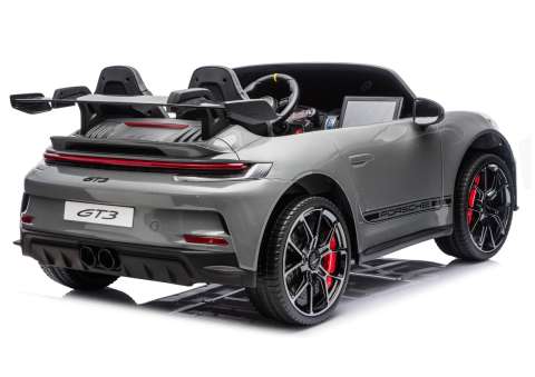 Masinuta Electrica Porsche GT3 24V, Gri, cu telecomanda, Roti EVA, Scaun Piele Ecologica, Lumini LED, MP3, USB, Bluetooth 3 ani+ [3]