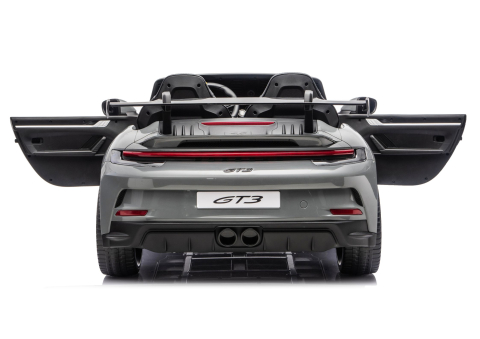 Masinuta Electrica Porsche GT3 24V, Gri, cu telecomanda, Roti EVA, Scaun Piele Ecologica, Lumini LED, MP3, USB, Bluetooth 3 ani+ [6]