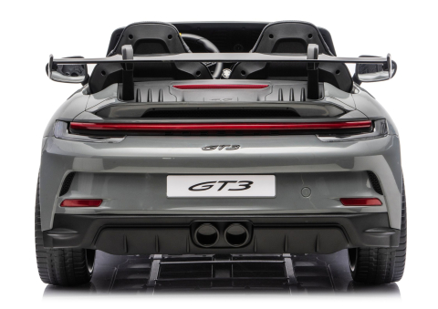 Masinuta Electrica Porsche GT3 24V, Gri, cu telecomanda, Roti EVA, Scaun Piele Ecologica, Lumini LED, MP3, USB, Bluetooth 3 ani+ [4]