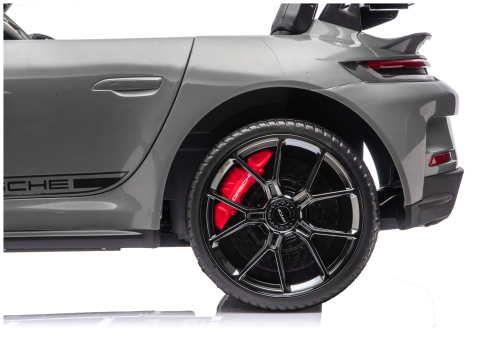 Masinuta Electrica Porsche GT3 24V, Gri, cu telecomanda, Roti EVA, Scaun Piele Ecologica, Lumini LED, MP3, USB, Bluetooth 3 ani+ [7]