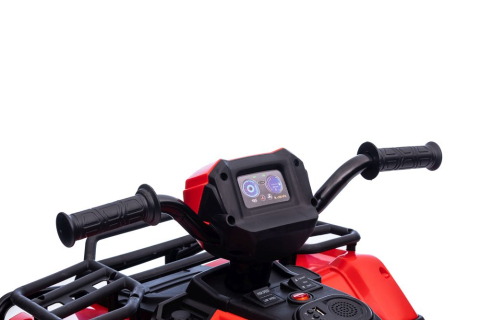 Quad electric JC915 Rosu pentru copii, cu Audio MP3, Lumini LED, Roti Plastic, pana la 1 ora de distractie, 3 ani+ [18]