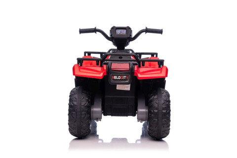 Quad electric JC915 Rosu pentru copii, cu Audio MP3, Lumini LED, Roti Plastic, pana la 1 ora de distractie, 3 ani+ [7]