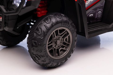 Quad electric JC915 Rosu pentru copii, cu Audio MP3, Lumini LED, Roti Plastic, pana la 1 ora de distractie, 3 ani+ [14]
