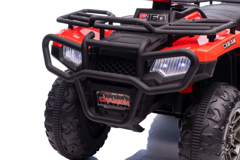 Quad electric JC915 Rosu pentru copii, cu Audio MP3, Lumini LED, Roti Plastic, pana la 1 ora de distractie, 3 ani+ [12]