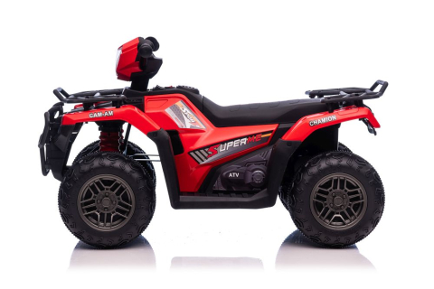 Quad electric JC915 Rosu pentru copii, cu Audio MP3, Lumini LED, Roti Plastic, pana la 1 ora de distractie, 3 ani+ [4]
